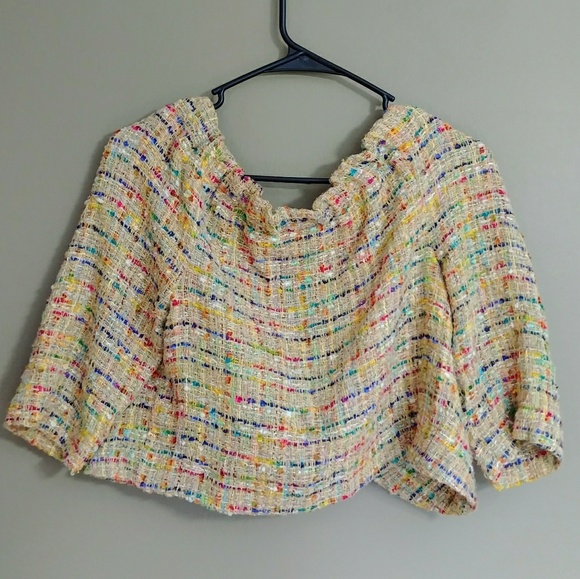Trina Turk Tweed Shrug - Picture 2 of 5